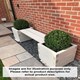 image 2 of Suffolk Double Planter Bench - Wood - L180 x W40 x H40 cm Brown