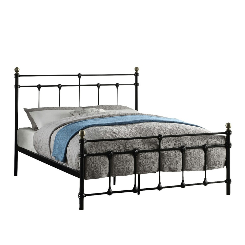 image 1 of Bayford Traditional Vintage Style Black Metal Bed Frame (King)