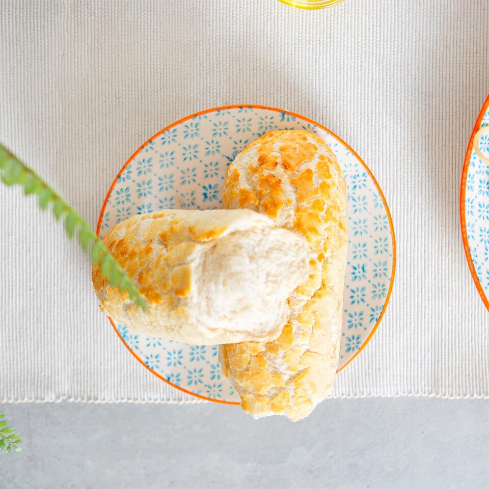 image 1 of Nicola Spring Hand-Printed Side Plates - 18cm - Blue - Pack of 6 | Blue | Blue