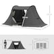 image 5 of Outsunny 3 Man Camping Tent with 2 Bedrooms, 3000mm Waterproof, Grey | Grey | Dark Grey | 323L x 240W x 160H cm