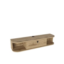 Decorotika Ibarra Floating TV Unit for TV's up to 55 inches Dropdown Cabinet and Open Shelves