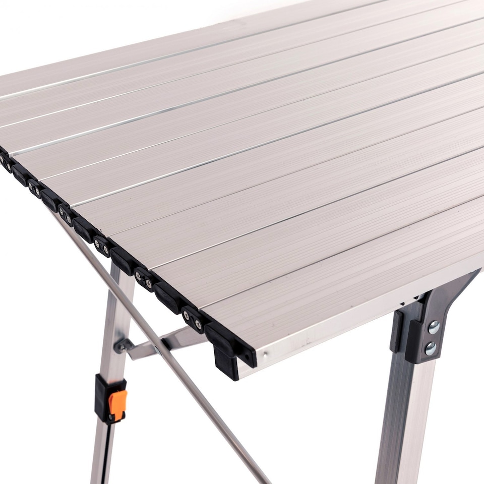 image 1 of 3ft Adjustable Portable Folding Outdoor Aluminium Camping Kitchen Work Top Table | Silver