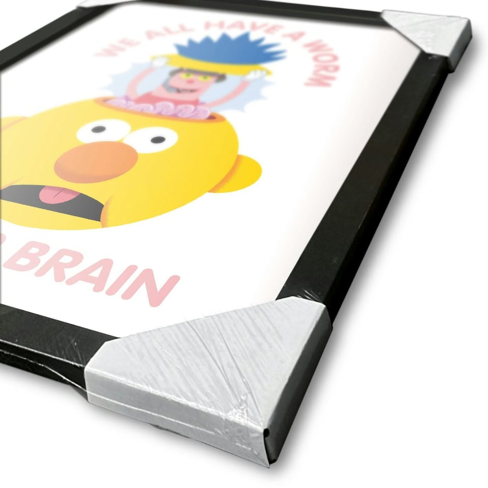 image 1 of Don't Hug Me I'm Scared (Worm In Our Brain) Framed 30x40cm Print