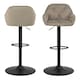 image 2 of Brooke Swivel Bar Stool with Height Adjustable Function in Beige.