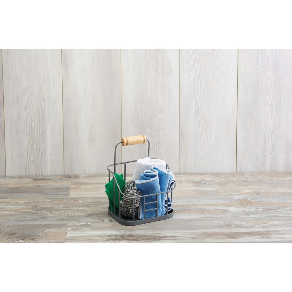 image 1 of KitchenCraft Sink Tidy Grey Wire