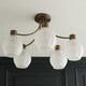 image 8 of Hamilton 5 Light Antique Brass Semi Flush Ceiling Light