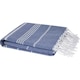 image 2 of Anna Hammam Striped Cotton Beach Towel - Navy - One Size