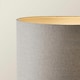 image 4 of ValueLights Katniss Large Silver Chrome Metal Floor Lamp with a Grey Fabric Oval Lampshade - Bulb Included Silver
