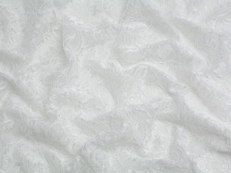 Minerva Core Range White Tocca Corded Lace Fabric for Bridal, Dressmaking, 135cm / 53" Wide - per metre