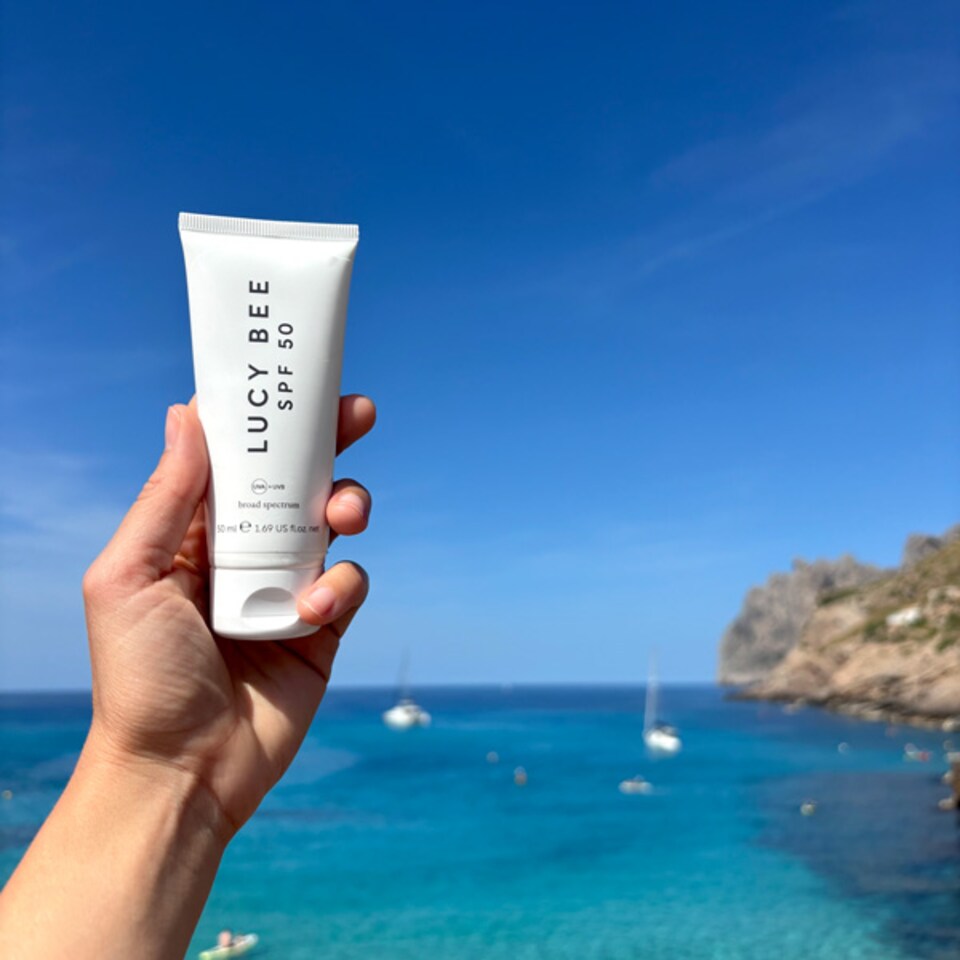 image 1 of Lucy Bee SPF50 Face Sunscreen, Hydrating Daily UVA/UVB & Blue Light Protection with Niacinamide 50ml