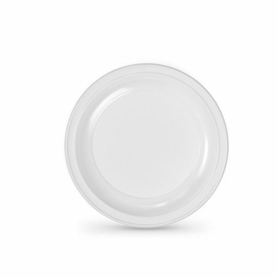 image 1 of Set of reusable plates Algon White Plastic 22 x 22 x 1,5 cm (6 Units) N/A