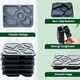 image 3 of 5 Compartment Black Meal Prep Containers With Lid Plastic Microwave Safe Food Storage Box 30pc