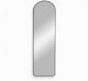 image 1 of Full Length Mirror with Metal Frame Wall Mounted Free Standing Floor | Black