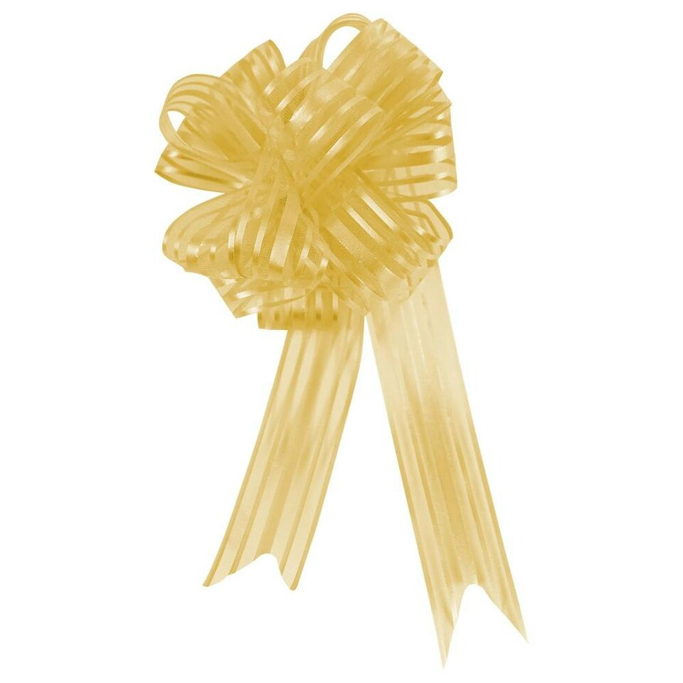 Pack of 12 Gold Organza Pull Bows