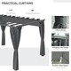 image 9 of Outsunny 3.6 x 3(m) Outdoor Retractable Pergola Gazebo Sun Shade Canopy Curtains