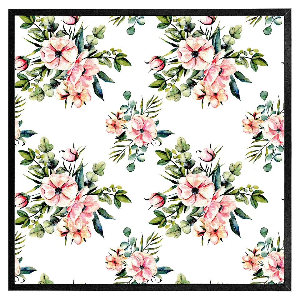 image 1 of Watercolour plants (Picutre Frame) Black | XL