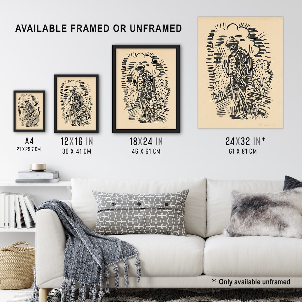 image 1 of Guilt Ink Drawing Arnold Weisz Kubincan Wall Art Poster Print