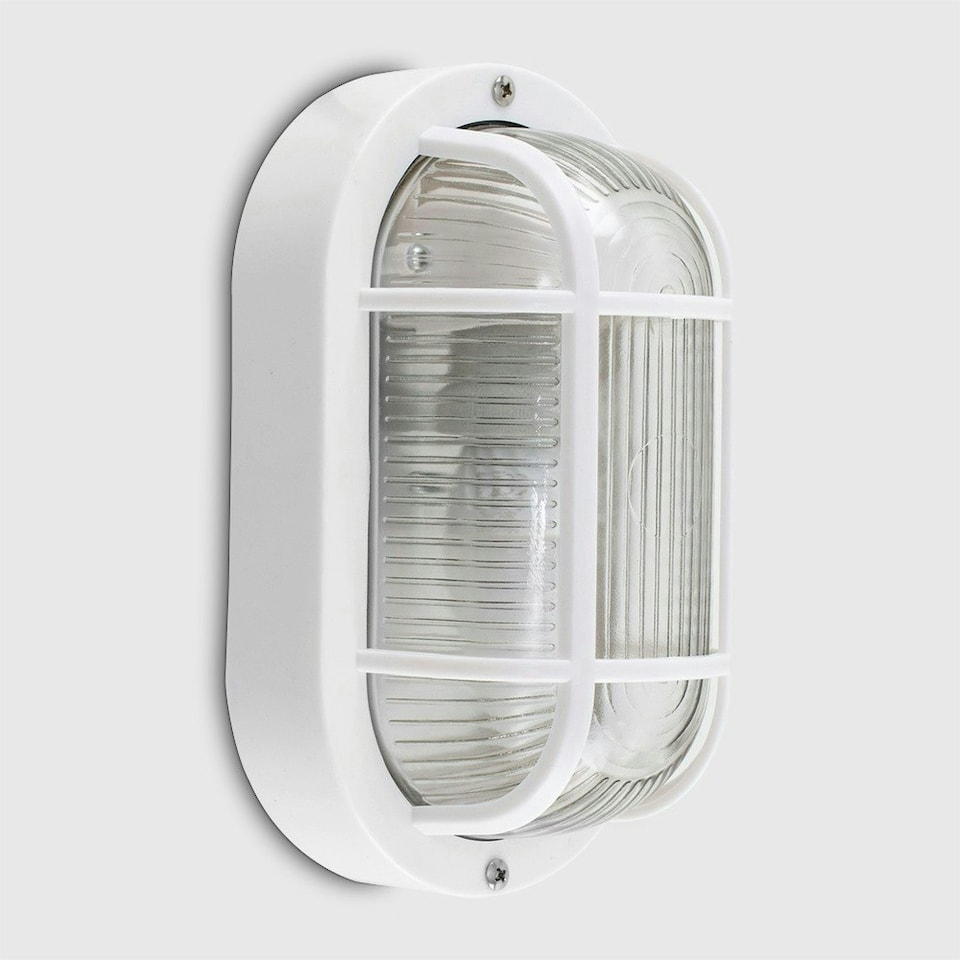 image 1 of ValueLights Modern White IP44 Rated Outdoor Garden Security Bulkhead Wall Light