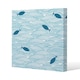 image 1 of Waves & Fish (Canvas Print) 61 x 61 x 4cm
