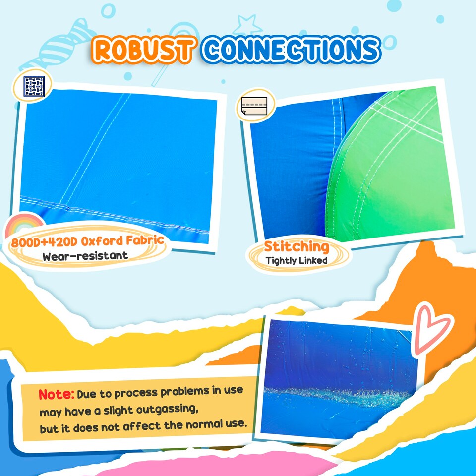 image 1 of Outsunny Kids Bouncy Castle w/ Slide Water Pool Climbing Wall & Trampoline