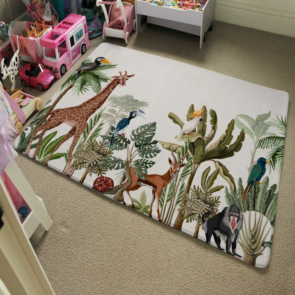 image 1 of Tropical Animals (Rug) Multi | Small: 60x110cm