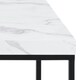 image 6 of Barossa Coffee Table with White Marble Effect Top & Black Steel Base 110x55x45cm