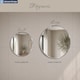 image 6 of Showerdrape Fitzrovia Round Wall Mounted Frameless Bevelled Edge Bathroom Mirror 60 x 60cm | Chrome | Mirror | 1
