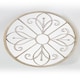 image 4 of Summer Orchid Metal Circular Decorative Garden Mirror Cream 90cm X 90cm | White