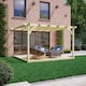 image 1 of Premium Wall Mounted Pergola and Decking Kit - Wood - L420 x W420 x H270 cm - Light Green