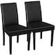 image 1 of Yaheetech Set of 4 Fabric Upholstered Dining Chairs Black