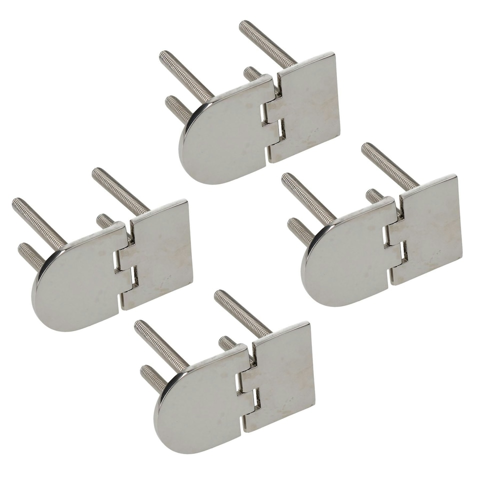 image 1 of Locker Door Hatch Hinges Marine Stainless Steel Boat Motorhome Polished 4 Pk Silver