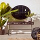 image 5 of Interiors By Premier Brown & White Genuine Cowhide Console Table,Hallway Table With 3 Storage Drawers,Table With Leather Handles Brown