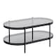 image 1 of Bayonne Oval Coffee Table with Smoked Glass Top
