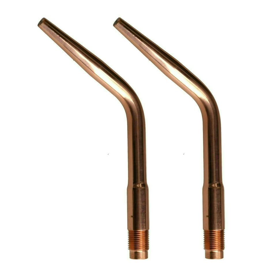 image 1 of Type 5 Swaged Welding Brazing Nozzle No.3 Tip 2.0mm Oxy Acetylene 2 Pack