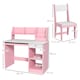 image 5 of ZONEKIZ Kids Desk and Chair Set with Storage for 5-8 Years | Pink