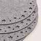 image 2 of Grey Star Cutout Christmas Felt Placemats 32cm - Pack of 4