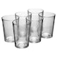 image 1 of 200ml Drinking Glasses Sets Glassware Patterned Water Cup Juice Cocktail Tumbler | Clear | Clear | Set of 6 Milano