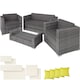 image 1 of Garden Furniture Set Munich - outdoor sofa, 2 armchairs, table, 2 cushion cover sets | Grey | grey | 135 x 67 x 73 cm | 1