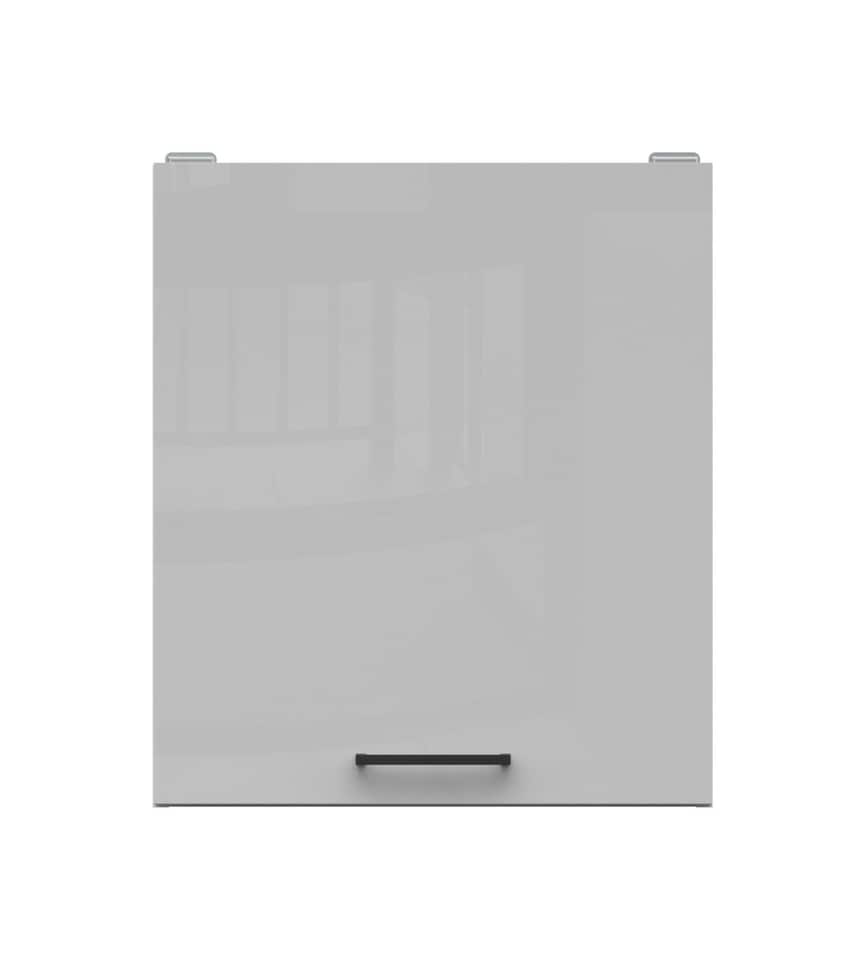 image 1 of Kitchen Wall Unit Cabinet 500mm Cupboard Light Grey Gloss Left Right 50cm Door Junona