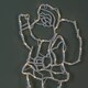 image 6 of 44cm Battery Powered Light up Hanging Christmas Santa with Warm White Multi-Action LEDs