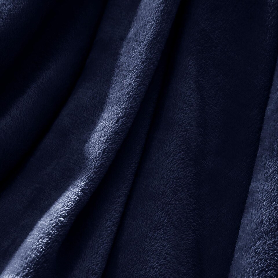 image 1 of OHS Ultra Soft Flannel Fleece Throw Blanket | Blue | Navy - 200CMx240CM