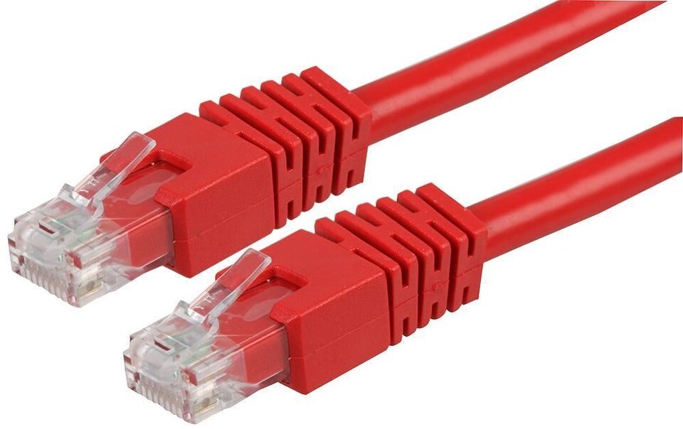 PRO SIGNAL - RJ45 Male to Male Cat6 UTP Ethernet Patch Lead, 0.5m Red