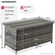image 6 of Storage Box Kiruna - rattan garden furniture cushion storage 120 x 55 x 61.5 cm Grey