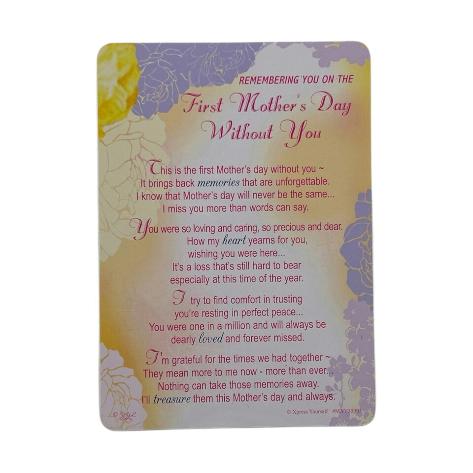image 1 of Remembering You On The First Mother's Day Without You Keepsake Graveside Card