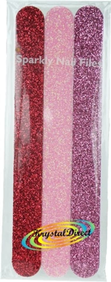 Alida 3 Sparkly Nail Files Pink Shades