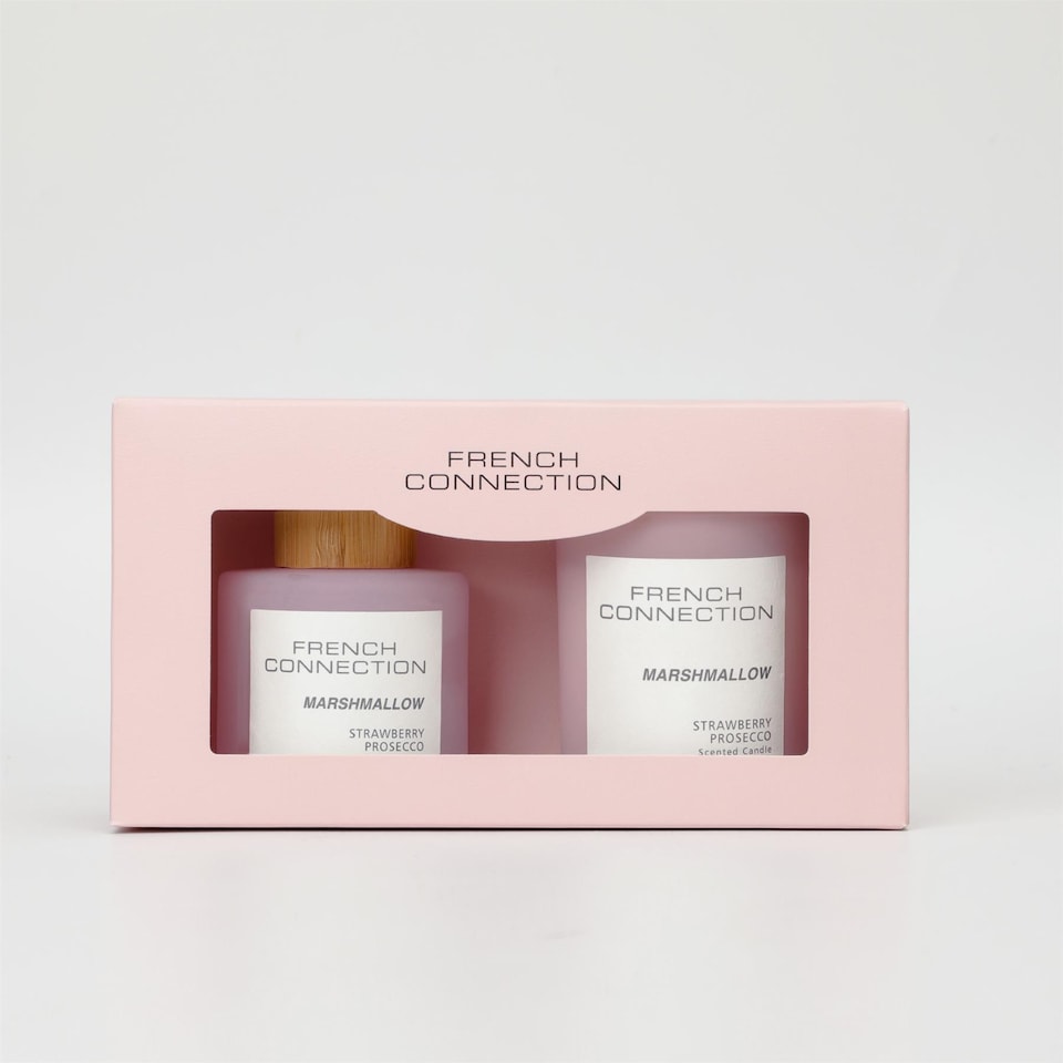 image 1 of French Connection Pastel Collection Marshmallow Diffuser 100ml + Candle 130g