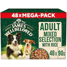 James Wellbeloved Adult Mixed Selection in Gravy Pouch 48 x 90g