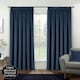 image 1 of Oxford Navy Velvet Curtains 46 x 54 inch (117 x 137 cm) 100% Blackout Pencil Pleat Thermal Noise Reducing Curtains for Bedroom and Living Room