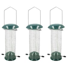 3PK Small Deluxe Bird Feeder Peanut Holder Hanging Feeding Station Wild Birds