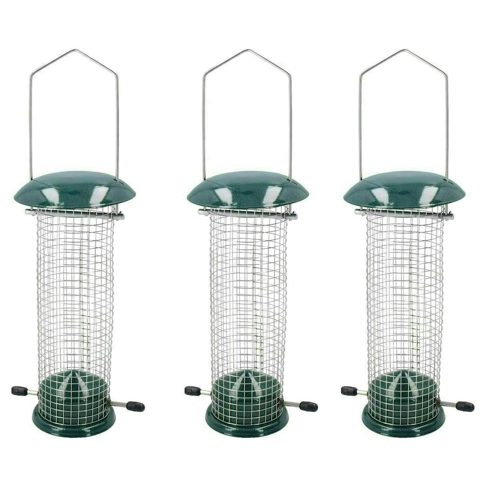 image 1 of 3PK Small Deluxe Bird Feeder Peanut Holder Hanging Feeding Station Wild Birds